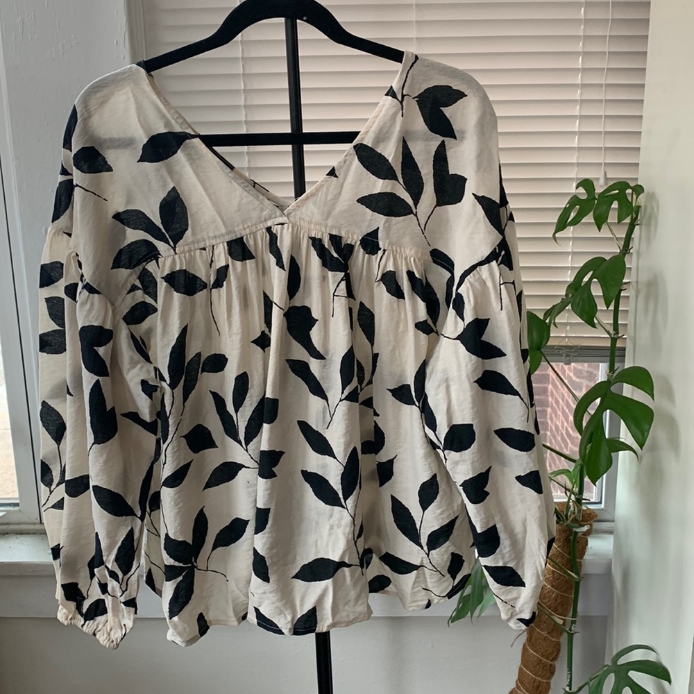 Black and White Ces Femme Blouse